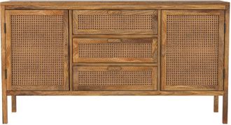 Rendez-Vous D&eacute;co Aparador Tiki De Ca&ntilde;a 2 Puertas 3 Cajones