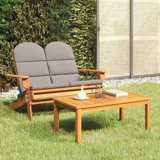 vidaXL Juego De Muebles De Jard&iacute;n Adirondack 2 Piezas Madera Acacia Vidaxl