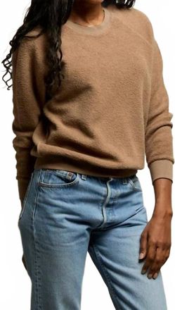 perfectwhitetee Ziggy Inside Out Crewneck Sweatshirt In Brown