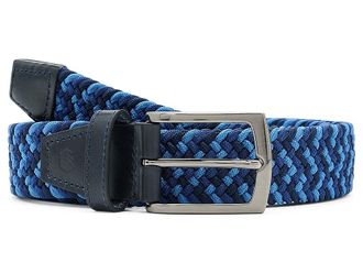 Johnston & Murphy Woven Stretch Knit Belt Mens Belts Navy : 44