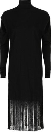 Ferragamo Cutout And Fringe Hem Dress