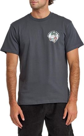 Quiksilver HI Hula Sunset Cotton Graphic T-Shirt in Iron Gate at Nordstrom, Size X-Large