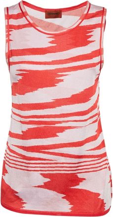 Missoni Gebreide tanktop - Rood