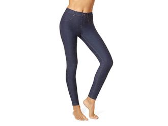 Hue Essential Denim Leggings Womens Jeans Deep Indigo Wash : LG (US Womens 12-14) 29, Cotton/Denim/Polyester