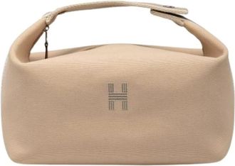 Herm&egrave;s Pre-owned Handbags, female, Brown, Size: ONE SIZE Pre-owned Canvas Pouch