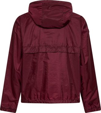 Moncler Mens Hooded Jacket Nidge Burgundy Polyamide Bomber