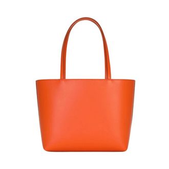 Dolce & Gabbana Medium Calfskin DG Logo Shopper Tas - Dames - Tassen - Oranje - Maat: ONE Size Leer