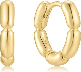 Ania Haie Puffy Huggie Hoop Earrings in Shiny Gold at Nordstrom