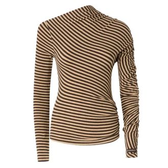 Pinko Pinko, Dames, Tops, Bruin, Maat: M
