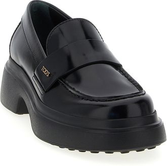 Tod's Brushed Calf Leather Loafer - Black