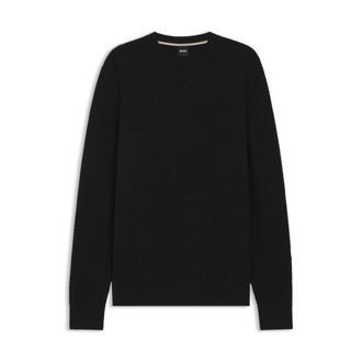 BOSS Cotton sweater with knitted structure