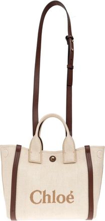 Chlo&eacute; Carry Small tote tas - Dames - Shoppers - Beige - ONE Size - Katoen - Tassen