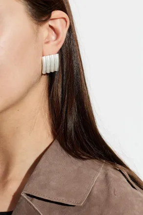 AllSaints Brass Earrings, Womens, Silver