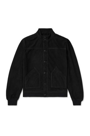Mr P. Perforated Suede Harrington Jacket