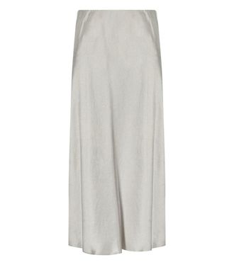 Max Mara Mm Max Mara Alessio Silver Midi Skirt