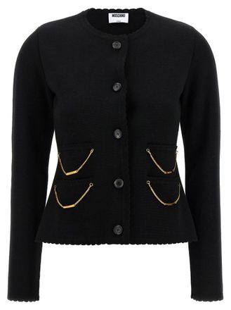 Moschino Black Chain Cardigan