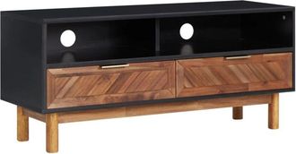 vidaXL TV Cabinet 100x35x45 cm Solid Acacia Wood and MDF vidaXL