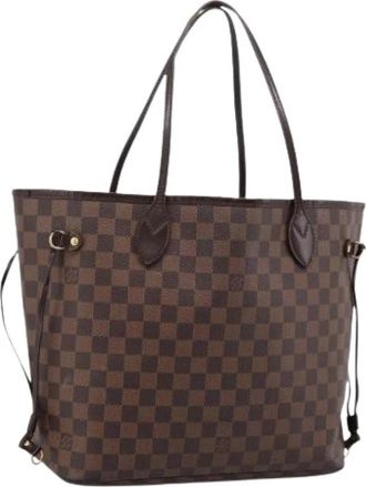 Louis Vuitton Pre-owned Damier Ebene Tote Bag - Dames - Vintage Shopper - Bruin - ONE Size - Leer - Vintage