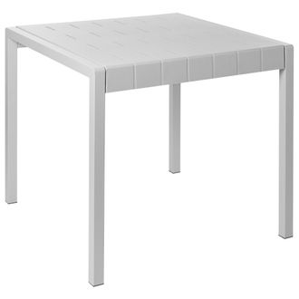 Beliani Beliani - Mesa De Jard&iacute;n De Material Sint&eacute;tico De 4 Plazas Resistente A La Intemperie Al Aire Libre Patio Gris Bartica