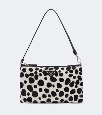 Prada Cow-print calf hair phone pouch