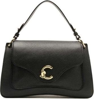 Coccinelle C-Me Handtas Grained Leer - Dames - Handtassen - Zwart - ONE Size - Leer - Tassen