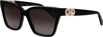 Ferragamo Sf 2110S Zonnebril - Dames - Zonnebrillen - Zwart - 57 MM - Accessoires