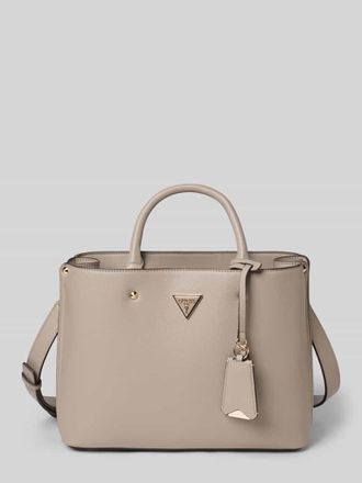 Guess Handtasche mit Label-Applikation Modell ECO MERIDIAN II in Beige, Größe 1
