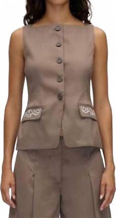 Stine Goya Womens Embroidered Vest In Paisley
