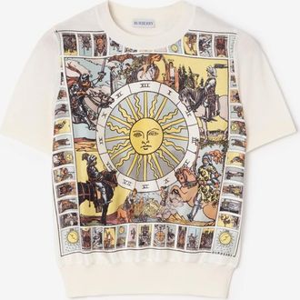 Burberry Tarot Panel Wool Silk Top
