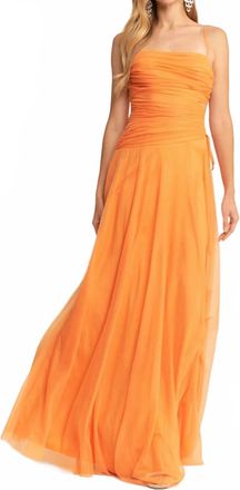 Maniju Blossom Belle Cut Out Maxi Dress In Orange