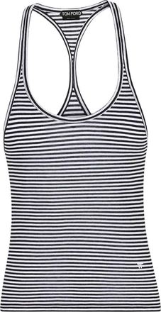 Tom Ford Black Stripes Scoop Neck Tank Top