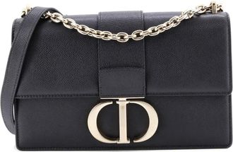 Dior 30 Montaigne Chain Flap Bag Leather crossbody bag - Zwart