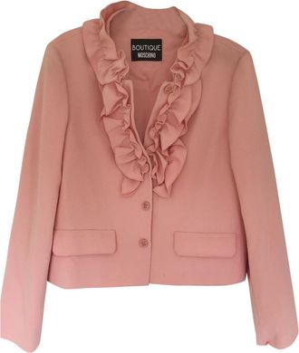 Moschino Pink Ruffle Jacke Size S
