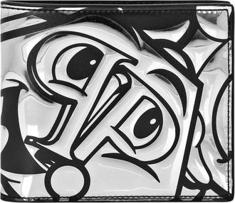 Philipp Plein French Wallet Smile - Heren - Portefeuilles - Grijs - ONE Size - Leer - Accessoires