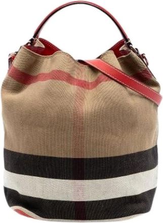 Burberry Pre-owned Bucket Bags, female, Brown, Size: ONE SIZE Pre-owned Bucket Bag