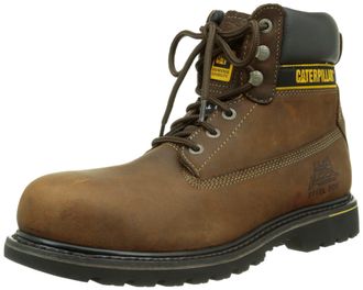 CAT Cat Footwear Mens Holton Work Boots, Brown Dark Brown, 10 UK