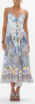 Camilla LONG DRESS WITH TIE FRONT AL MANIAL PALACE MEMOIRS at Nordstrom, Size X-Small Au