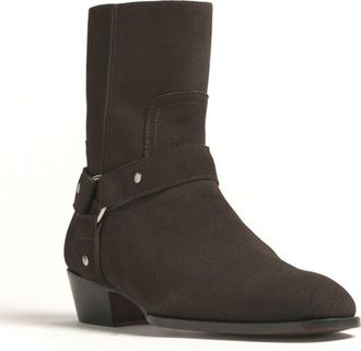 Anthony Veer Sloane Harness Boot in Tobacco Velvet Brown Suede at Nordstrom, Size 11.5