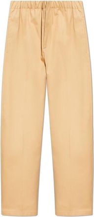 Jil Sander Katoenen broek - Heren - Straight fit broeken - Beige - L - Katoen - Broeken