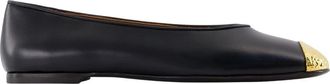 Giuseppe Zanotti Zwarte Leren Ballerina - Gladde Kalfshuid - Dames - Ballerinas - Zwart - 39 EU - Leer - Schoenen