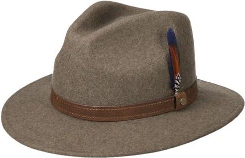 Chapeau Hiver Outdoor Chapeau Stetson Laine Avec Oreillettes - Feutre Hydrofuge Homme, Bandeau Cuir Chapeau Stetson Homme