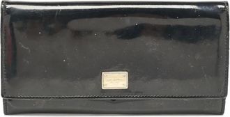 Dolce & Gabbana Portafoglio in pelle verniciata - Nero