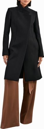 Reiss Max Wool Blend Coat in Black at Nordstrom, Size 12 Us