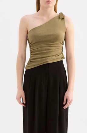 Nude Lucy Fiora Mesh Top in Deep Olive at Nordstrom, Size X-Small