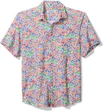 Tommy Bahama Bahama Coast Amalfi Views Short Sleeve Button-Up Shirt in Continental at Nordstrom, Size Xxx-Large