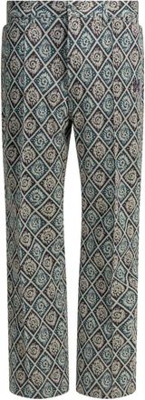 Needles Track Pant - Jacquard Poliestere - - Trousers - Uomo - Multicolore - M