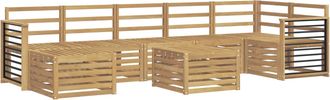 vidaXL Conjunto De Sof&aacute;s De Exterior 8 Uds. Blanco Vidaxl