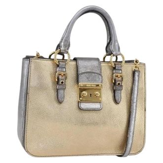 Miu Miu Pre-owned Handbag - Dames - Vintage Handtas - Veelkleurig - ONE Size - Leer - Vintage