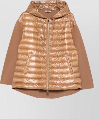 Herno hooded down jacket long sleeves pockets