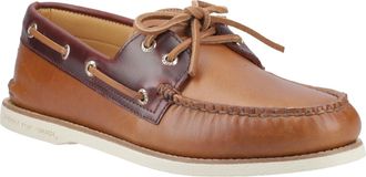 Sperry Top-Sider Authentic Gold Cup Leren Heren Bootschoenen In Tan/Bruin